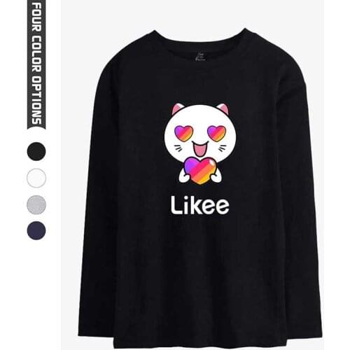 Likee Rainbow Heart Cat T-shirts Fashion Hip Hop Men Women T Shirts Tee Shirt O-neck Long Sleeve Unisex T-shirt Sweatshirts Tops