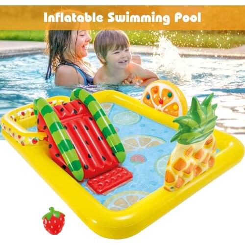 Inflatable Swimming Pool Summer Float Toy Folded Seahorse Covered Paddling Pond Bathing Tub 493L Outdoor Swimming Pool For Kids