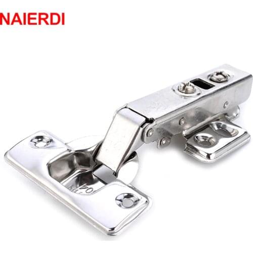 NAIERDI C Series Hinge Stainless Steel Door Hydraulic Hinges Damper Buffer Soft Close For Cabinet Cupboard Furniture Hardware