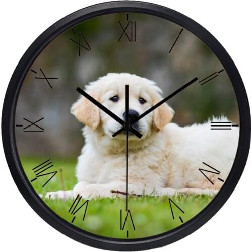 Golden Retriever Picture Wall Clock The New Home Decoration Fashion Clock