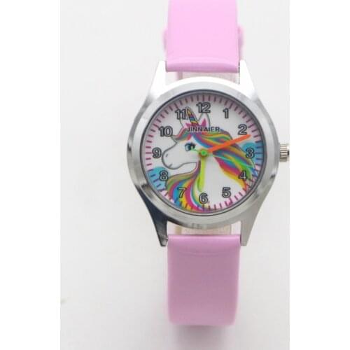 New Arrival High Quality Children Unicorn Leather Wristwatch For Boys Girls Gifts Student Kids Watch Relogio Feminino Kol Saati