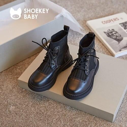 Autumn Patchwork Mom and Kid Ankle Kids Boots For Girls Fashion Cool Boots Childrens Motorcycle Boot Leather Martin Boots 21-40