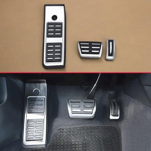 Stainless Footrest Gas Brake Pedal For Audi A4(B9) A5 Stable No Drill Foot Rest Accelerator Cover Throttle Pad Plate Accessories
