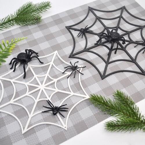 Halloween horror party scene props white black spider web horror Halloween decoration bar haunted house party supplies Decor diy