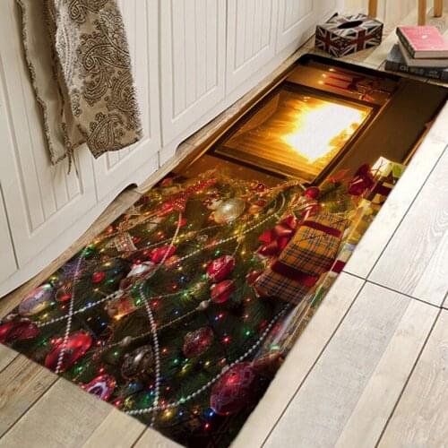 Christmas Rug 3D RUG Hallway Carpets and Rugs for Bedroom Living Room Carpet Kitchen Bathroom Anti-Slip Floor Mats 3D Mat