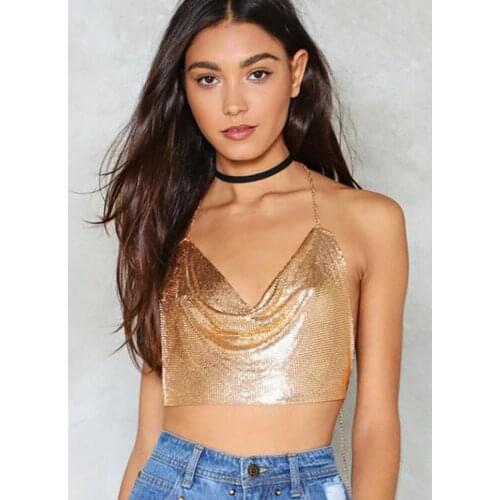 SRUBY Sexy Body Top Aluminium Mesh Corset Body Top New Style Top