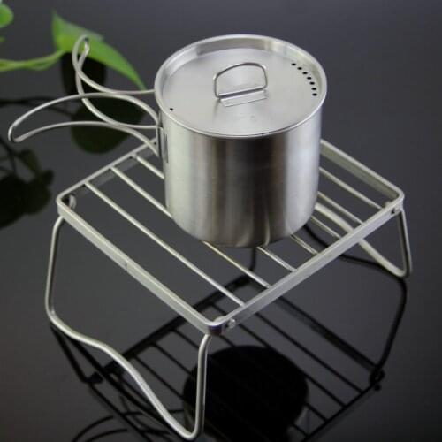 High Quality Burner Rack Stainless Steel Mini Gas Stove Support Folding Campfire Charcoal Grill Stand