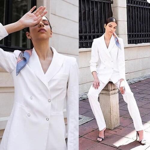Streetwear Fashion Women Suits Custom Made Double Breasted Office Lady Blazer Celebrity Party Prom 2 Pieces Pants Jacket