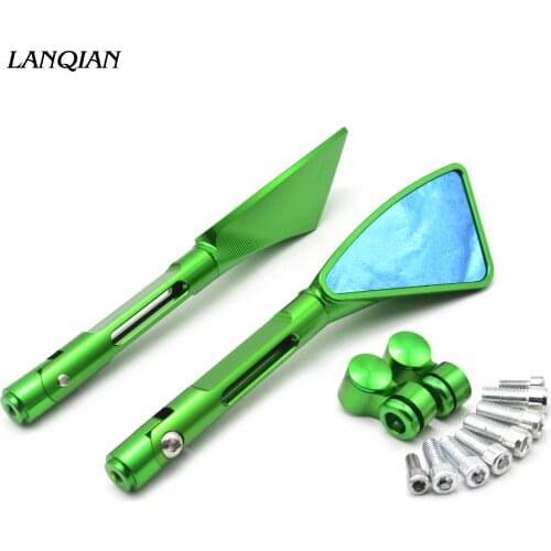 Universal Aluminum motorcycle rearview Side mirror For Kawasaki ZRX1100 ZRX1200 ZX1100 ZZR1400 ninja250