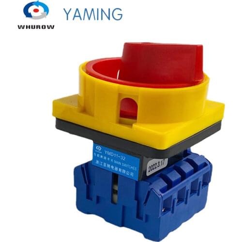 Isolating switch 32A 4P 2 position on off switch manual rotary changeover cam selector padlock switch CE certificate