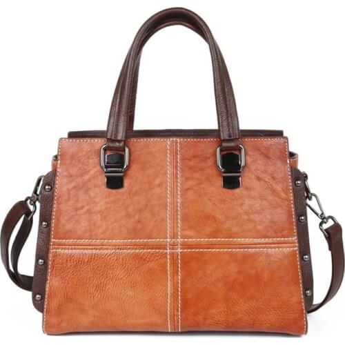 Women Handbag Genuine Leather Handmade Smaller Bag,Vintage Top tote Shoulder Bags Handbag Crossbody Bags 2021 Fashine New Style