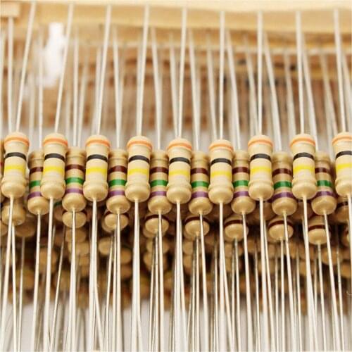 1/2W 100 Value Carbon Film Resistor Assortment Kit, 1 OHM -10M 5% DIY electronic Resistors Pack 10K 12K 15K 18K 20K 22K 27K 30K