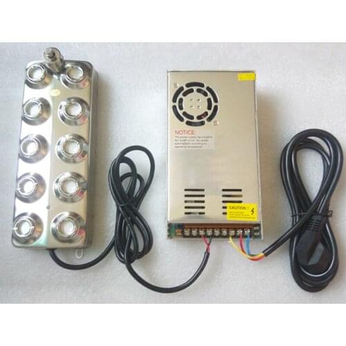 1pc Ultrasonic mist maker fogger 10 head humidifier +transformer 4.5kg/h Ultrasonic Atomizer for fresh vegetables