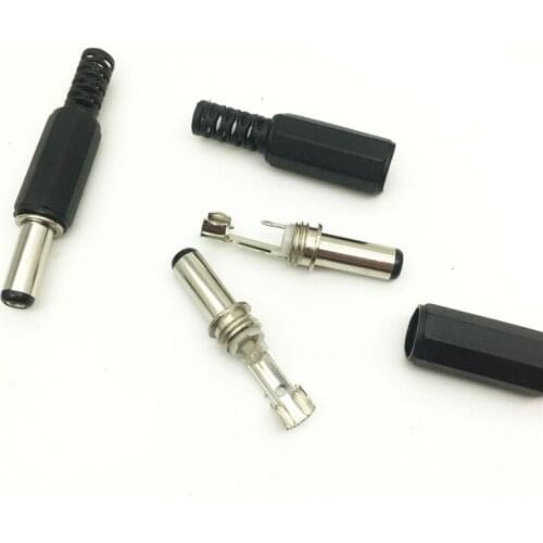 10PCS/Lot DC Power Plug 5.5*2.1MM 9mm Short DC005 Charge Connector Male 5.5*2.1mm DC Plug Wholesale AQJG