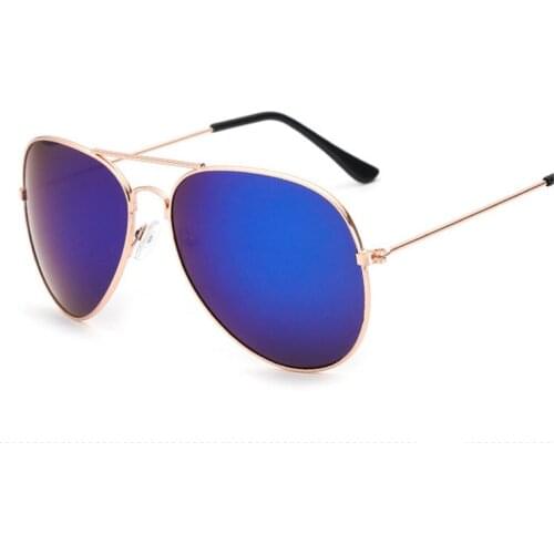 2019 new fashion ladies sunglasses retro brand design oval mens sunglasses UV400 metal frame reflective sunglasses