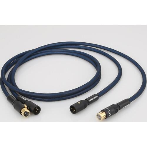 Audiocrast A10 Hi-End Type 5N OFC pure copper silver plated 2 XLR Male to 2 XLR Female interconnect Cable