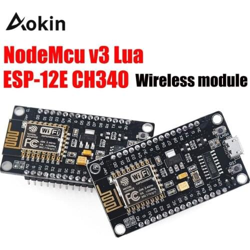 NodeMcu V3 Lua Wireless module WIFI Internet of Things development board ESP8266 with pcb Antenna and usb port ESP-12E CH340