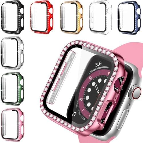 Apple Watch Case Series 6 SE 5 4 3 2 iWatch Case Accessor 44mm 40mm 42mm 38mm Protector Bumper PC Diamond Apple Watch