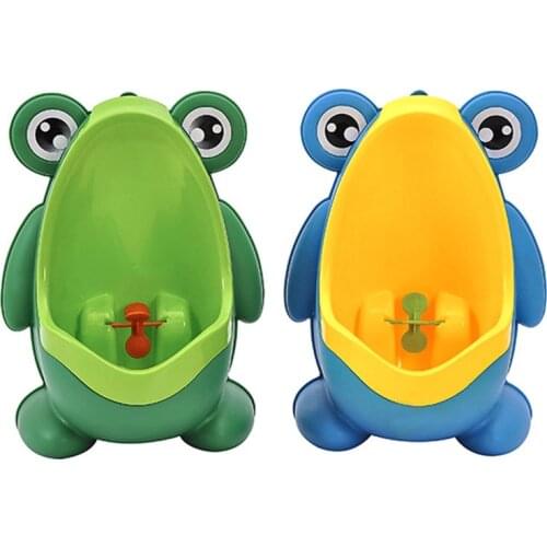 Baby New Boy Toilet Training Children Stand Urinal Wall-Mounted Hook Frog Potty Toilet Training Boys Bathroom Frog Urinal
