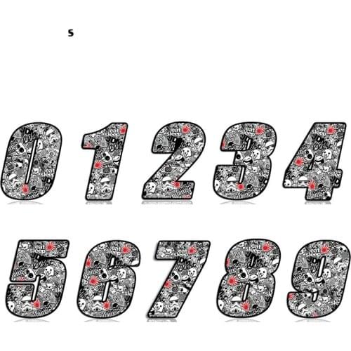 Personality JDM Die Cut Racing Number Sticker for Car Motor Bike Truck Laptop Helmet