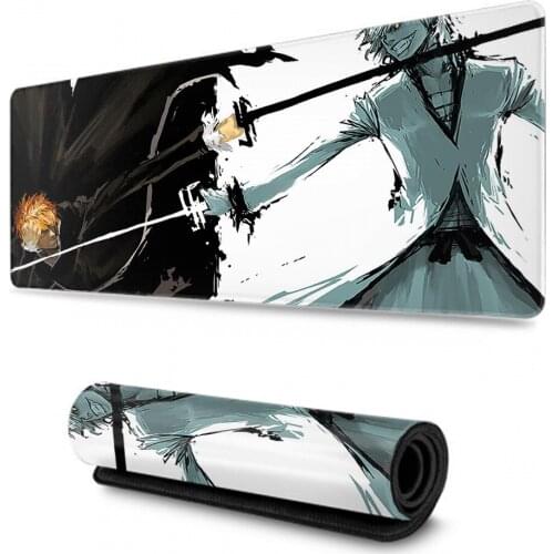 Japanese Bleach Anime Gaming Mouse Pad PC Accessories Large Locking Edge Desk Keyboard Mat Game Mousepad Gamer Laptop Table Mats