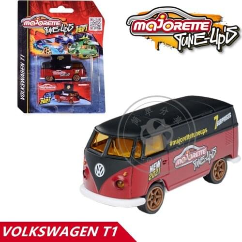 Majorette 1/64 Vintage Deluxe Edition VW T1 Foodtruck Cars Hot Pop Kids Toys Motor Vehicle Diecast Metal Model