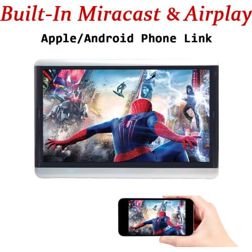 10.6 Inch Android 10.0 2GB+16GB Car Headrest Monitor 4K 1080P Same Screen WIFI/Bluetooth/USB/SD/HDMI/FM/Mirror Link/Miracast