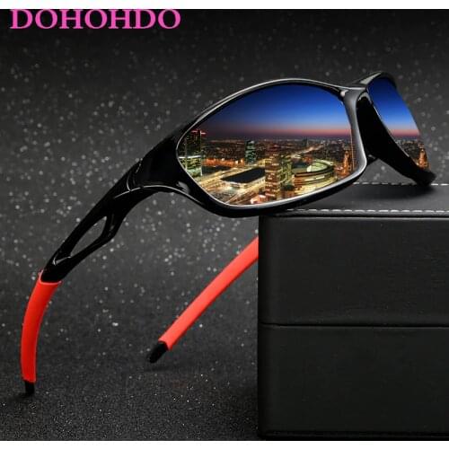 DOHOHDO Classic Alloy Driver Men Sunglasses Polarized Night Vision Lens Larger Frame Eyewear Fishing Sun Glasses For Women UV400