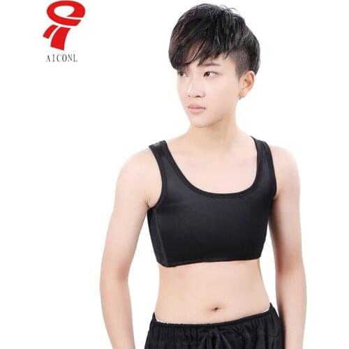 Chest binder tomboy side buckle short breast binder trans vest casual bust shapers tops corset tee Super flat bra Les Lesbian