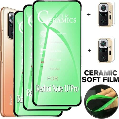 Note-10-pro, Ceramic Clear Films+Camera Protection for redmi note10 pro 9H Screen Protector redmi note 10 Glass redmi note10 pro