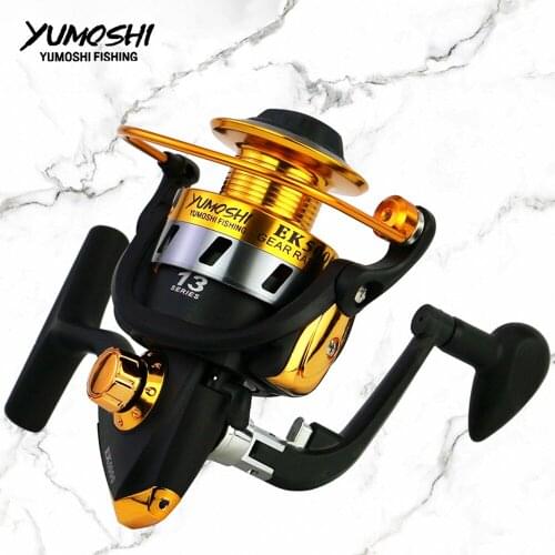 New wheels 2019 spinning fishing reel 5.5:1 series fishing feeder spool Metal Coil Spinning wheel pesca lure fishing reels EK