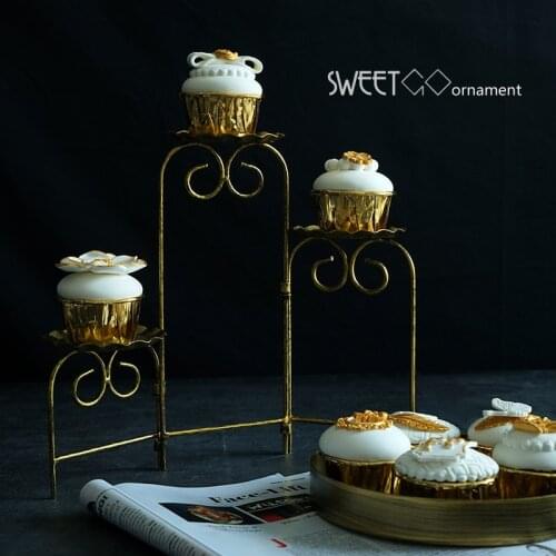 SWEETGO Ladder cupcake stand cookies holder fold able dessert decorating tools for wedding party sweet table supplier baker