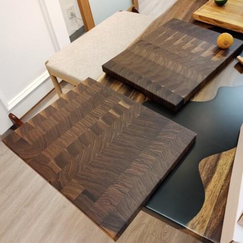 2021new design black walnut end grain cutting board