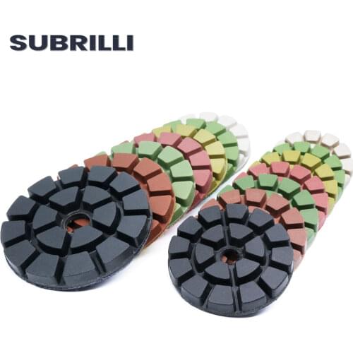 SUBRILLI 3/4 Inch Diamond Polishing Wheel Floor Renew Sanding Disc Concrete Stone Granite Marble Repair Resin Bond Polish Pads