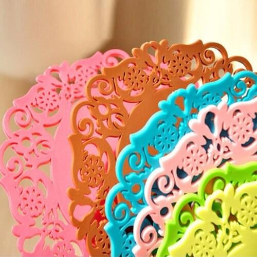 Porcelain coffee coaster dinner accessory!round mat Heat-resistant silica gel cup pad/Coffee Cup household dinning coaster mat