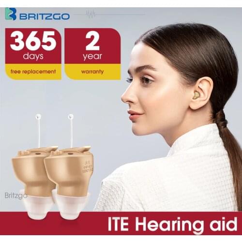 Britzgo Super Mini Hearing Aid, Digital Noise Reduction In Ear Wireless Invisible Sound Amplifier,Suitable For Mild Hearing Loss