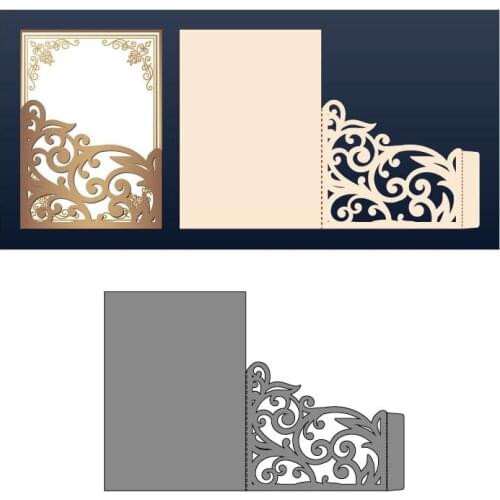 Lace Wedding Card Cover Metal Cutting Dies Decorative DIY Scrapbooking Steel Craft Die Embossing Paper Cards Album Stencils Dies