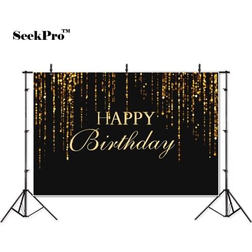 Thin vinyl happy birthday glitter luxury children baby kids Backgrounds Printed Professional Indoor Photographic studio Backdrop