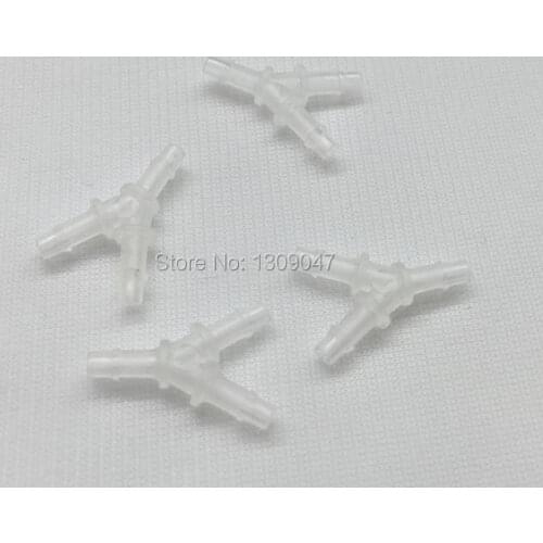 Y shape connector Eco solvent printer Allwin Galaxy Xuli Roland Mimaki Mutoh Flora ink pipe plastic connectors 3mm*2mm