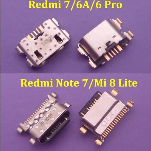 1pcs Micro USB Charge Charging Dock Port type c Connector Socket Power Plug Jack For Xiaomi 8 Lite Redmi 6A 6 Pro 7 NOTE 7