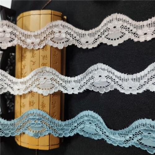 R1270-1 Hot sale high quality stretch 3cm Narrow lace trim for lady ladies lingerie and underwear