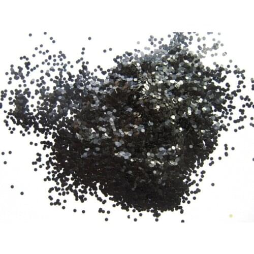 1mm Solvent Resistant Black Paillette Sequin for Nail Art, Nails Decorate