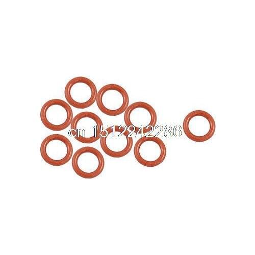 10 Pcs 13mm OD 2.5mm Thickness Silicone O Rings Oil Seals Gasket Dark Red