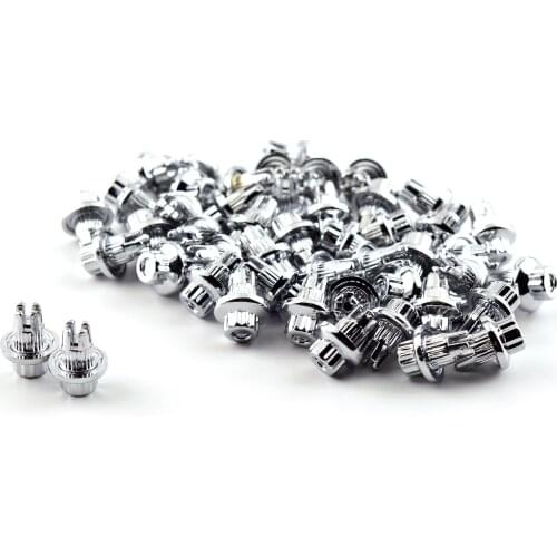 125pcs Bottle Cap Decoration Wheel rivets nuts Rims Cap Lip Chrome Silver Tire Nail Studs Screw