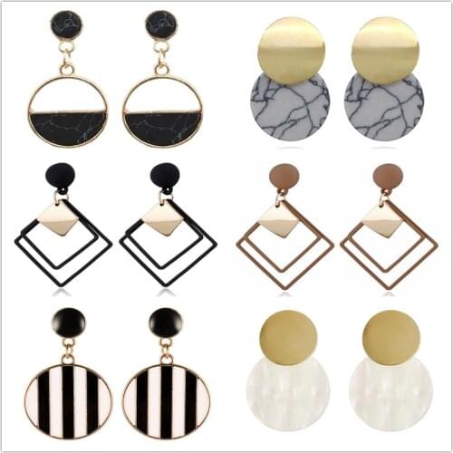 2019 Retro womens fashion statement Round Dangle Earrings for wedding party Christmas gift wholesale