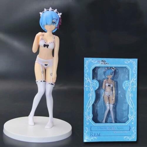 22CM Standing Swimsuit Re:Zero Starting Life in Another World Rem Doll Model Figure Xmas toys Gift Boxed