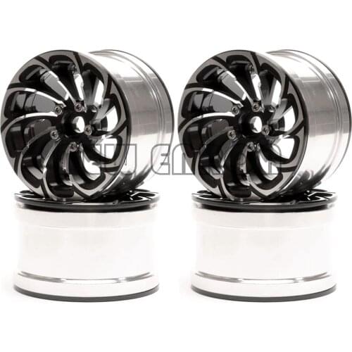 4Pcs RC Car Alloy Beadlock 2.2 inch Wheel RC Hub Rim for RC 1/10 Rock Crawler Wraith RR10 Axial SCX10 II 90047 Tamiya Traxxas