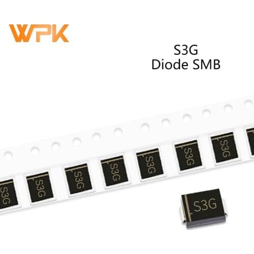 50Pcs SMD Rectifier Diode DO-214AB SK56 SK54 SK34 S35 S3M 3A 50V 100V 200V 400V 600V 800V 1000V Electronic Components Set SMC