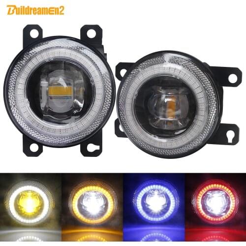 Car Angel Eye Fog Light 30W 8000LM LED DRL Daytime Fog Lamp 12V For Suzuki Jimny Swift SX4 Grand Vitara Splash Ignis Alto XL7