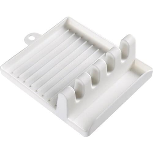 Cucchiaio resto bacchette porta forchetta spatola scaffale organizzatore cucchiai in plastica antiscivolo Pad utensile da cucina